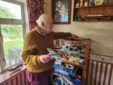 Donald showing his Memorabilia